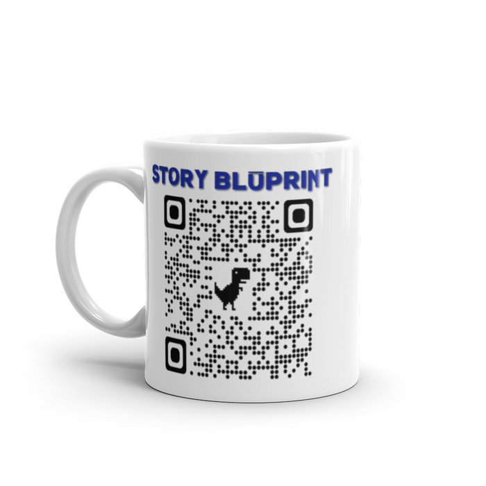 Story Blūprint White glossy mug