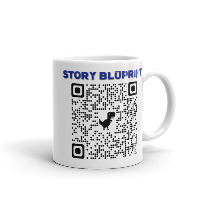 Story Blūprint White glossy mug